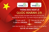 THÔNG BÁO VỀ LỊCH NGHỈ LỄ QUỐC KHÁNH 2/9 