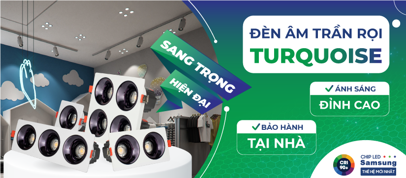 ĐÈN LED ÂM TRẦN RỌI TURQUOISE