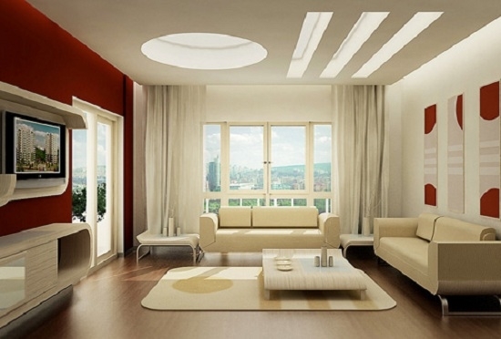 Đèn LED sử dụng trong không gian nội thất phòng khách 