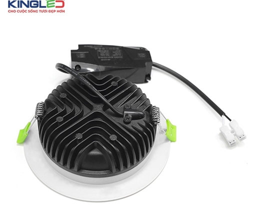 Đèn Downlight Âm Trần Diamond 10W Mặt Phẳng, Đổi Màu, Viền Vàng, Viền Bạc