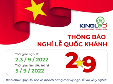 THÔNG BÁO LỊCH NGHỈ LỄ QUỐC KHÁNH 2/9