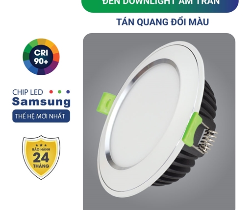 Đèn Led Âm Trần Downlight Ruby 06W Đổi Màu