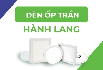 Cách chọn và bố trí đèn led ốp trần hành lang đẹp