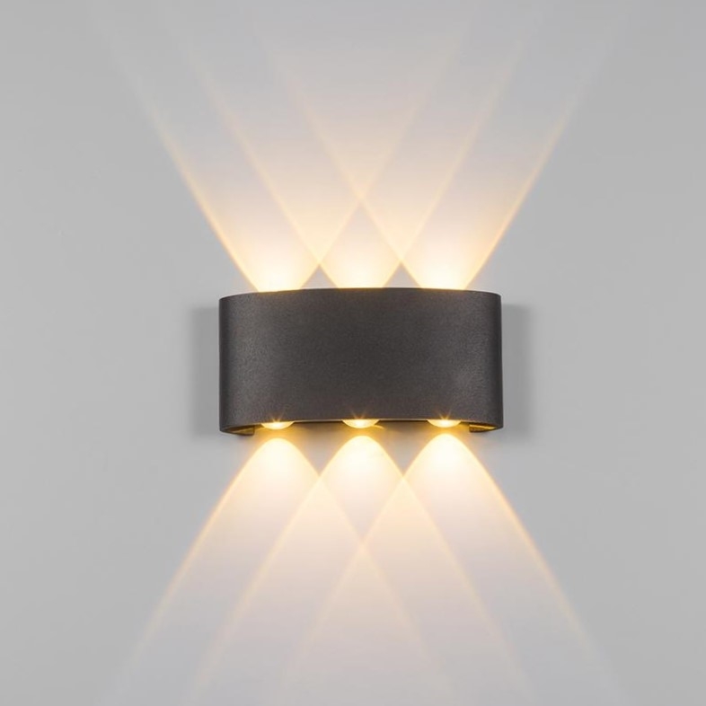 ĐÈN LED GẮN TƯỜNG NGOÀI TRỜI 1W 6 BÓNG (LWA8031-BK)