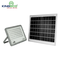 Đèn pha năng lượng mặt trời 100W Kingeco EC-FLSL-100-T ánh sáng Trắng, tuổi thọ trên 30.000h, chống nước chống bụi chuẩn IP65, nhiệt độ màu 6500K, sáng liên tục trên 10h (Trong điều kiện tiêu chuẩn), bảo hành 2 năm tại Kingled.