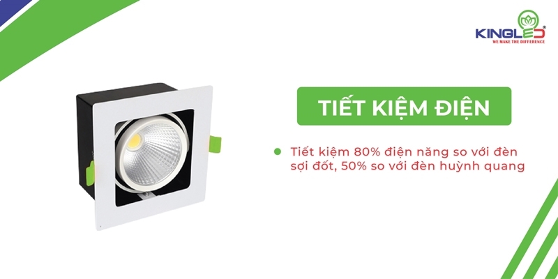 Đèn spotlight hộp đơn 10w giúp tiết kiệm điện năng vượt trội