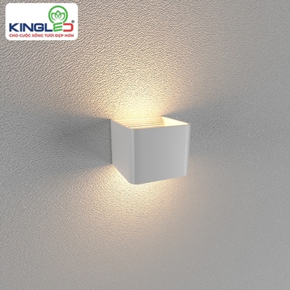 Đèn led gắn tường trong nhà 5w dạng hộp vỏ trắng (LWA5011-WH)