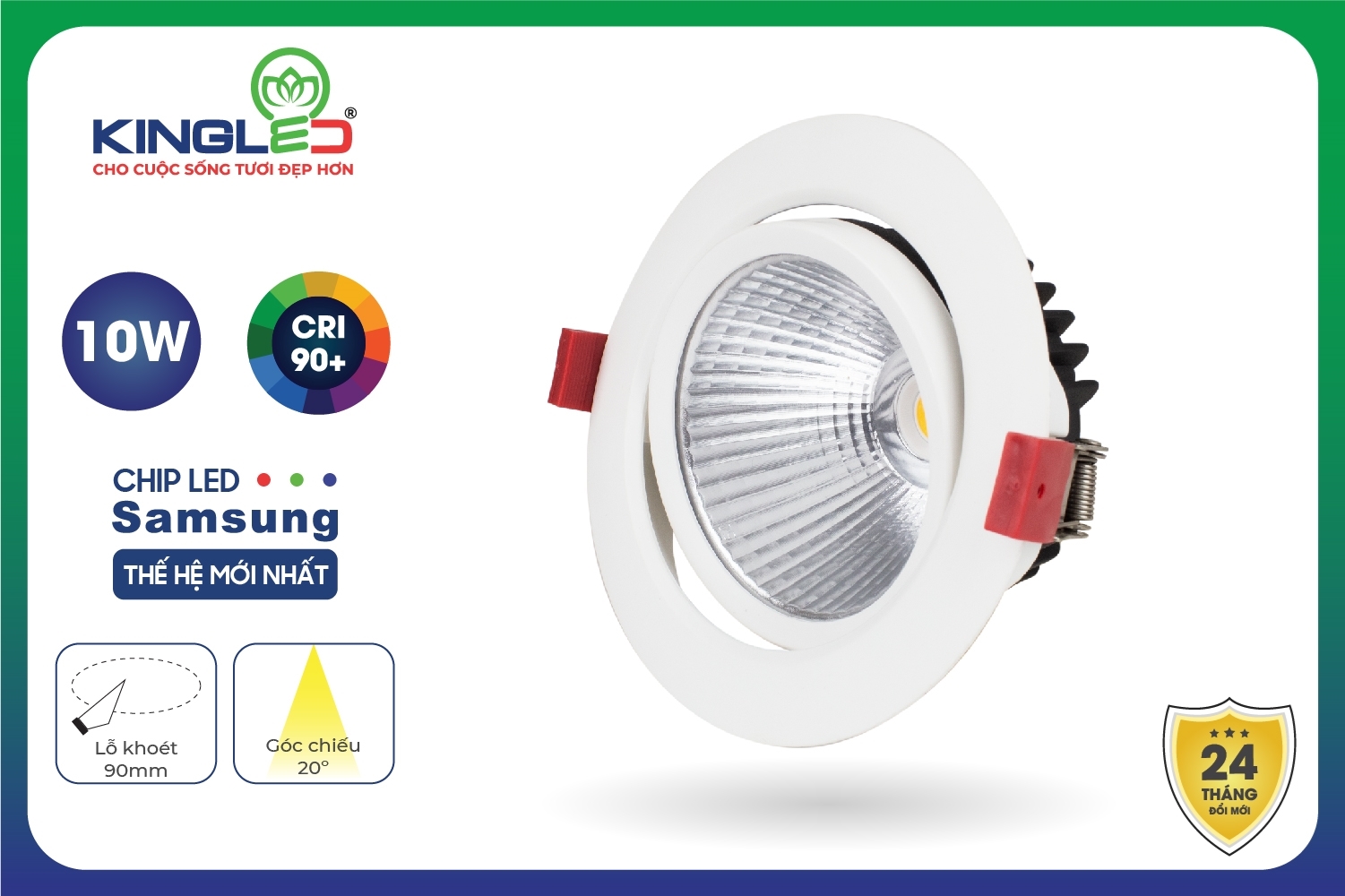 Đèn LED Âm Trần Chiếu Rọi Opal 10W Spotlight
