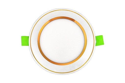 Đèn Led âm trần viền vàng mặt phẳng 7W, Đổi màu