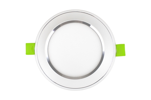 Đèn Led âm trần viền bạc mặt cong 7W, Đổi màu
