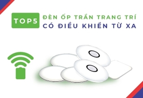 Top 5 đèn ốp trần trang trí có điều khiển từ xa