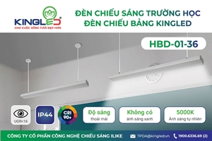 (ĐÈN DỰ ÁN) ĐÈN CHIẾU BẢNG KINGLED: GIẢI PHÁP CHIẾU SÁNG CHẤT LƯỢNG CAO CHO TRƯỜNG HỌC