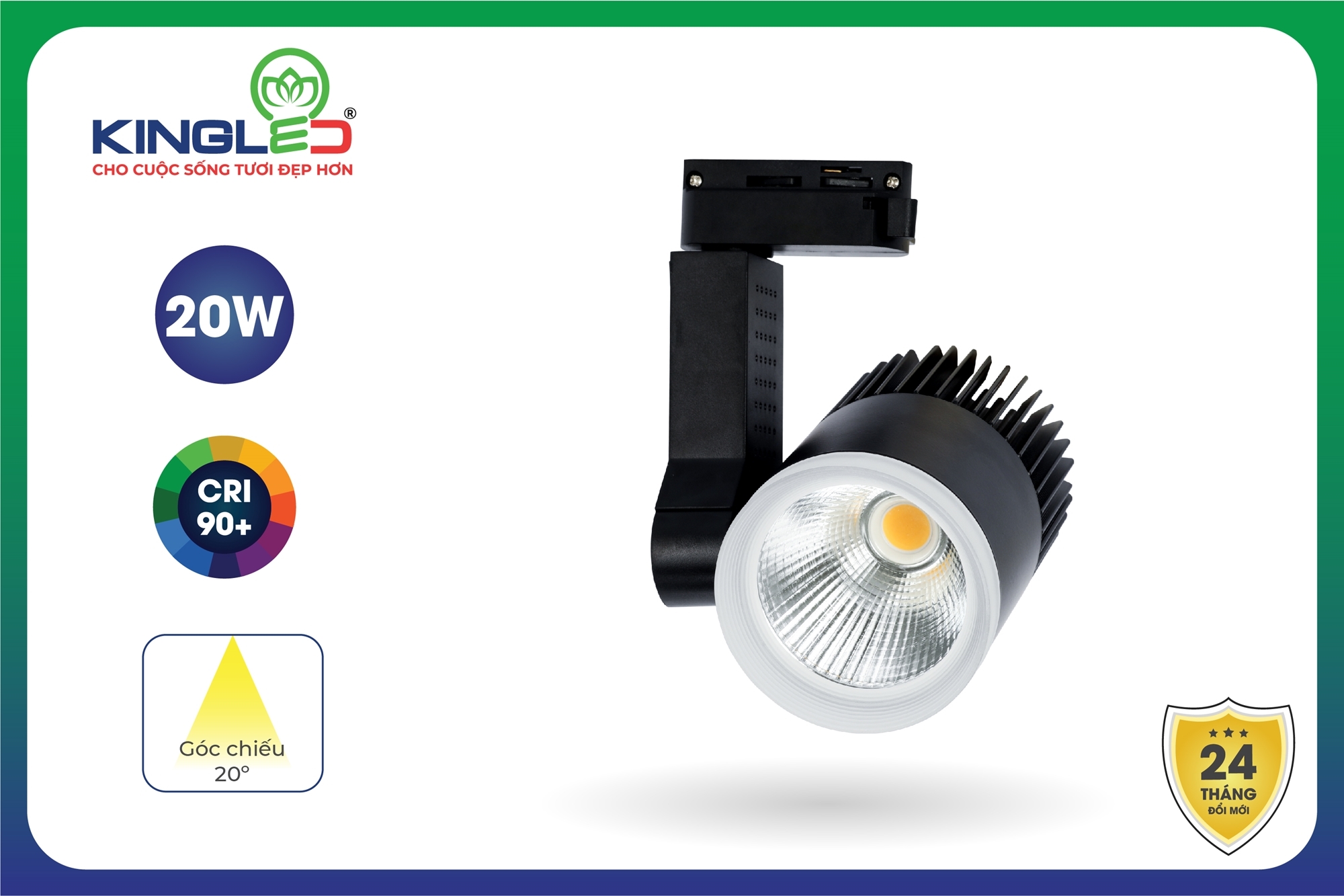ĐÈN RỌI RAY 20W VỎ ĐEN (DTL-20)