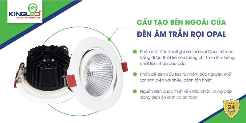Đèn Spotlight có cấu tạo tuyệt vời đem lại nhiều tiện ích cho người tiêu dùng