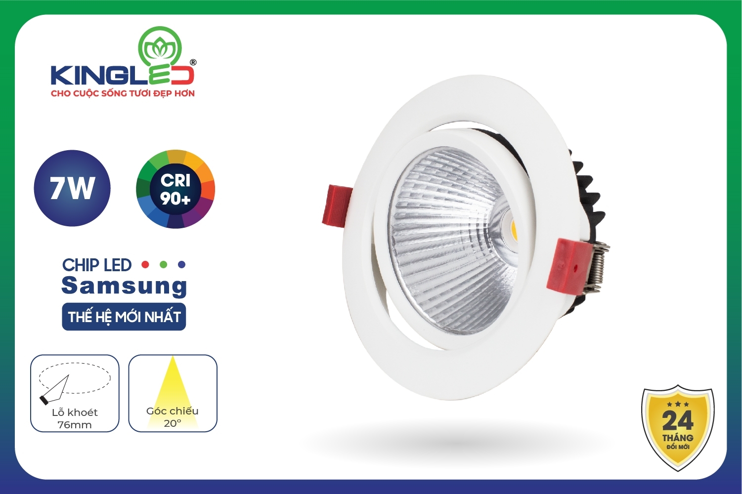 Đèn LED Âm Trần Chiếu Rọi Opal 07W Spotlight