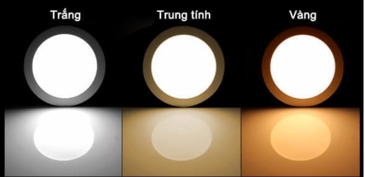 3 Màu ánh sáng đặc trưng của đèn led âm trần 3 màu