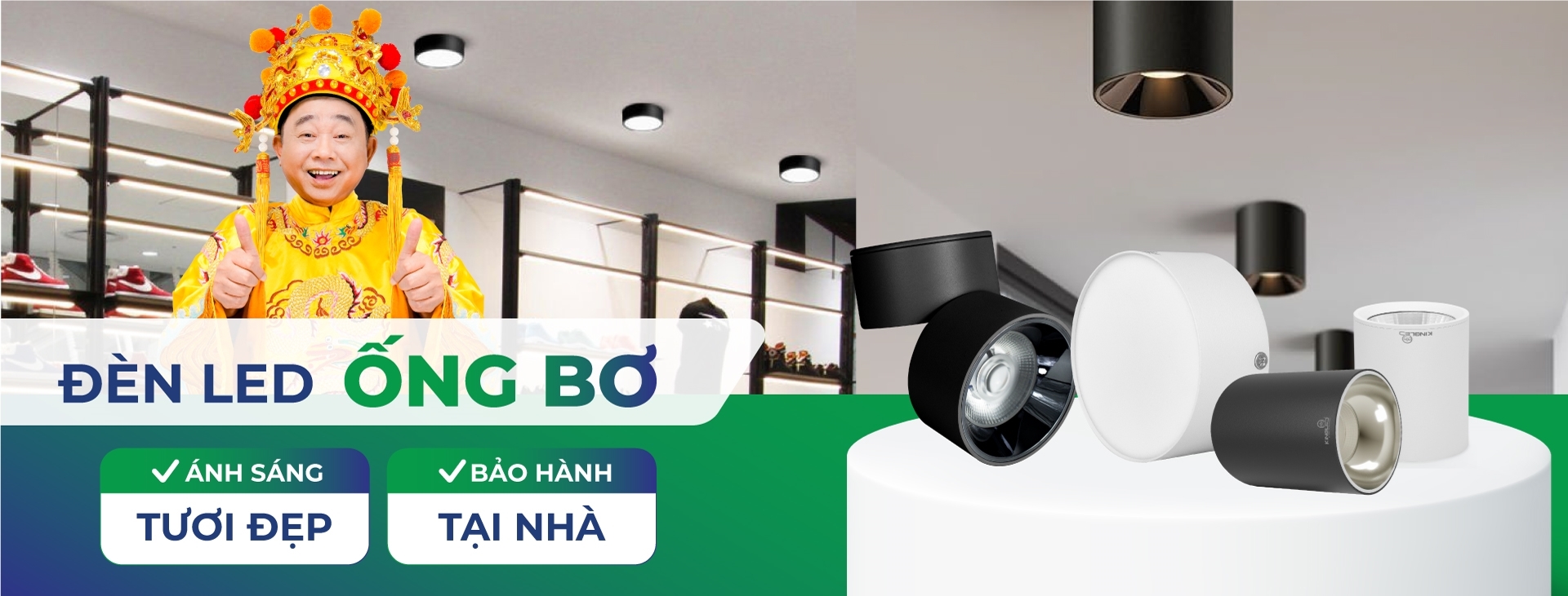 Đèn Led Ống Bơ
